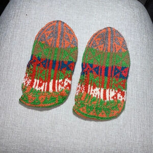 Handmade wool socks-slippers